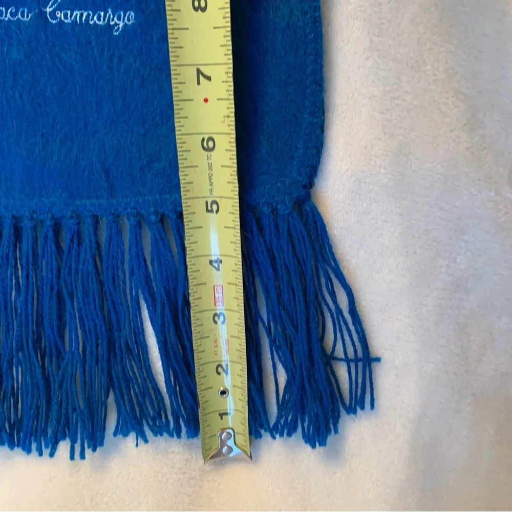 Alpaca Camargo Scarf - Made in Peru - Bright Blue - Soft